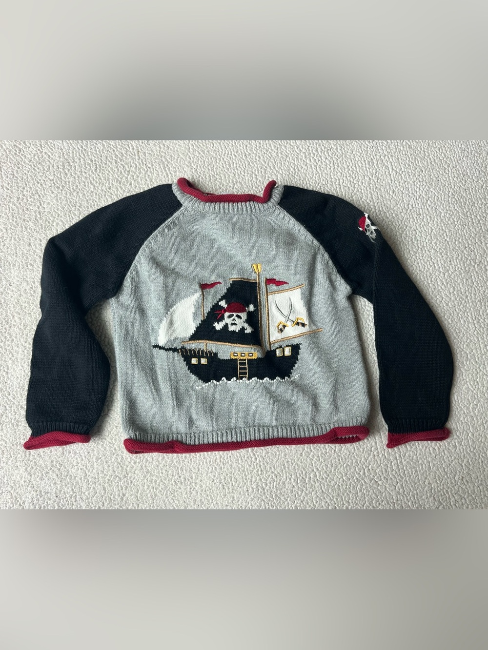 Vintage Y2K Authentic Kids Pirate Ship Sweater 5T